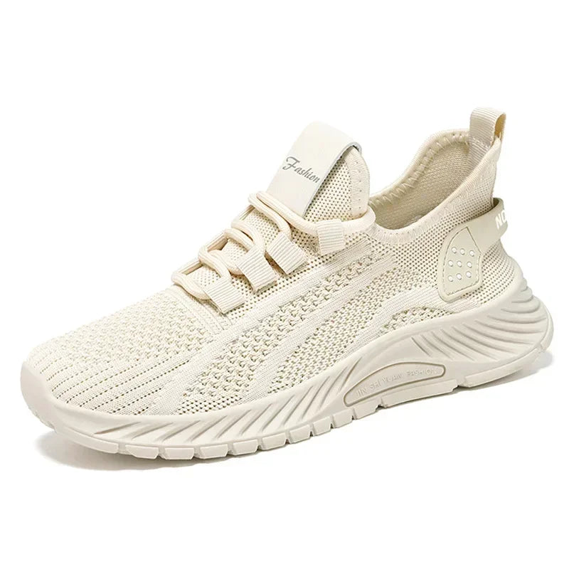 Ashlyn – Women’s Knit Mesh Breathable Casual Sneakers Lace-Up Shoes