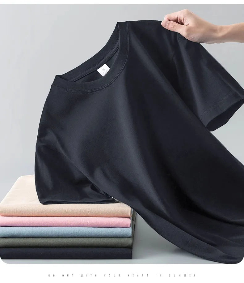 Samuel – Heavyweight Cotton Crew Neck T-Shirt Unisex Loose Fit White