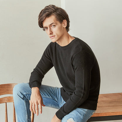 Mens bottoming shirt knitted sweater pullover Autumn