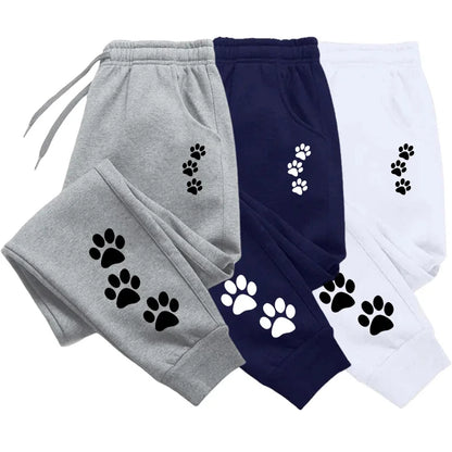 Talia – Women’s Paw Print Jogger Pants Soft Cotton Blend Sweatpants