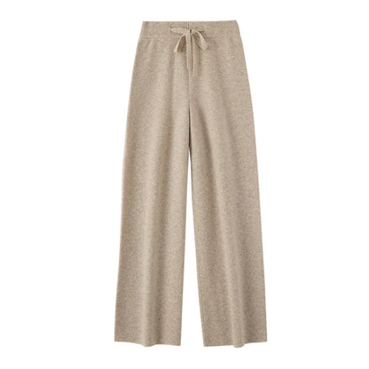 Annabelle – Women’s 100% Merino Wool Wide-Leg Knit Pants