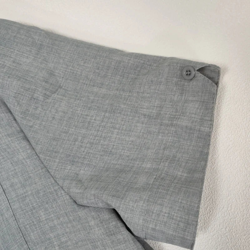 James – Men’s Casual Cotton Linen Short-Sleeve Button-Up Shirt