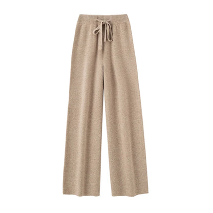 Annabelle – Women’s 100% Merino Wool Wide-Leg Knit Pants