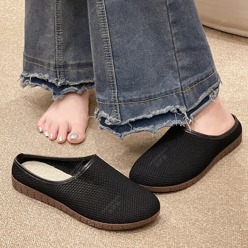 Calliope – Women’s Breathable Non-Slip Outdoor Flats in Nude