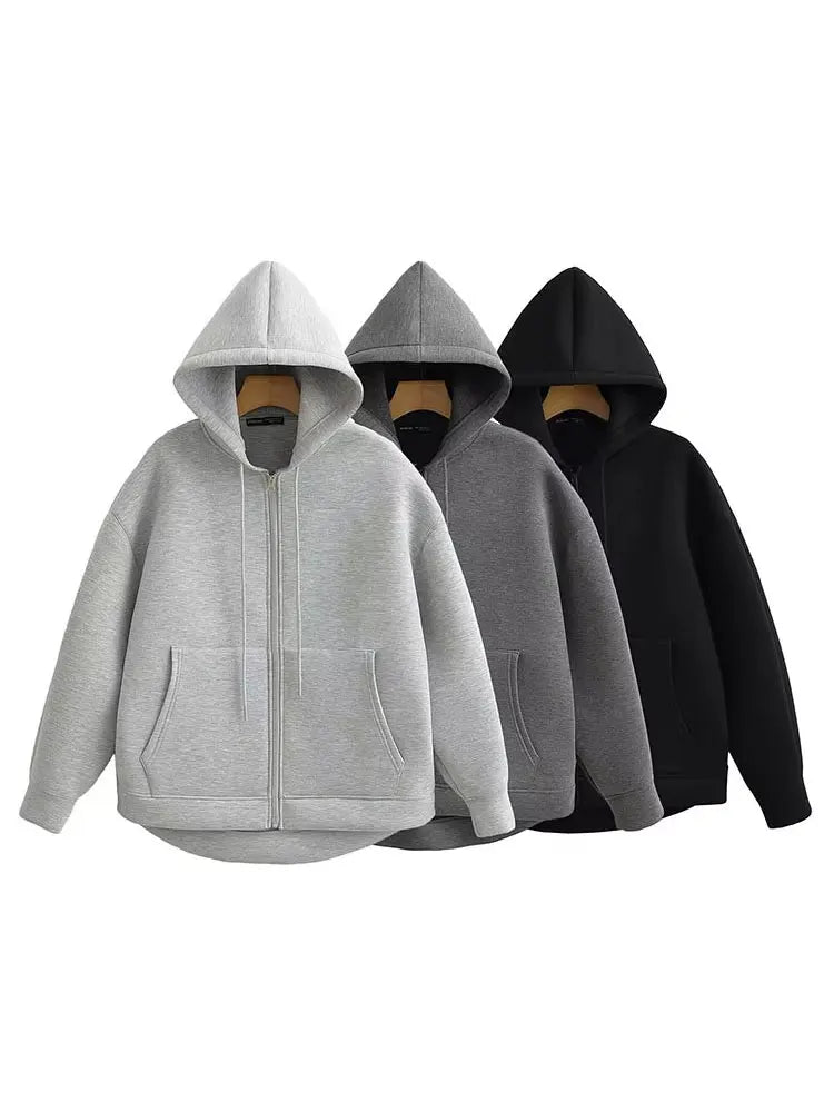 Francesca – Women’s Zip-Up Hoodie with Hood and Front Pockets
