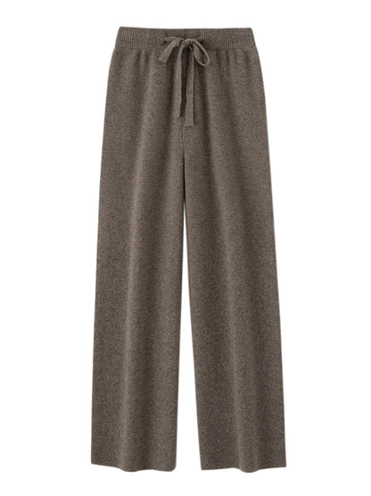 Annabelle – Women’s 100% Merino Wool Wide-Leg Knit Pants