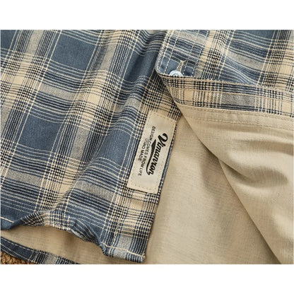 William – Men’s Cotton Plaid Short Sleeve Casual Work Shirt