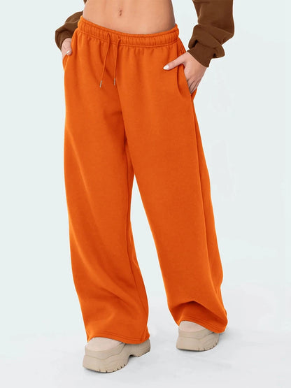 Skyler – Women’s High-Waisted Wide-Leg Fleece Sweatpants
