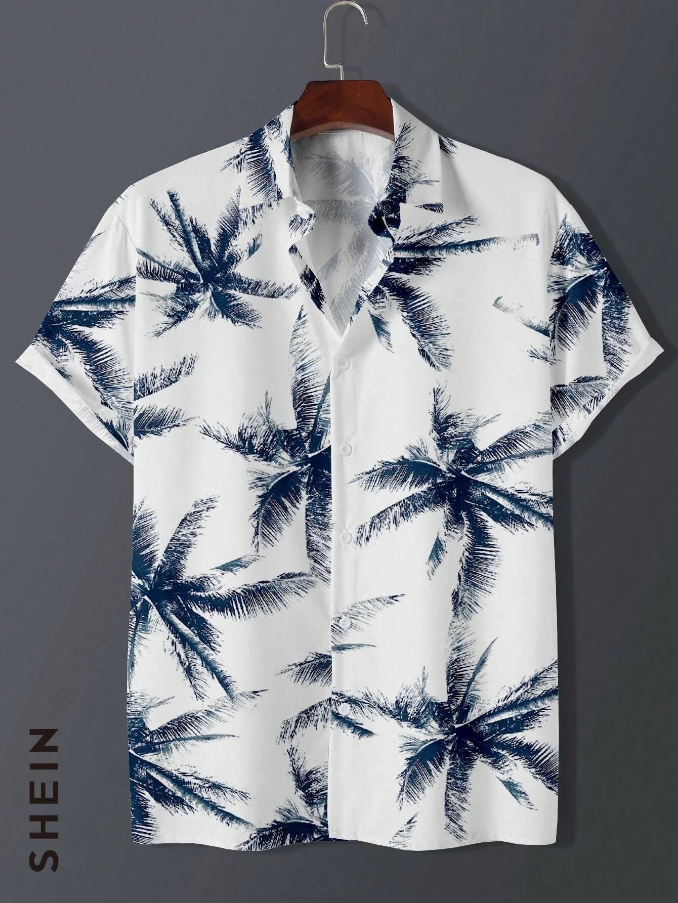 David – Men’s Tropical Print Short-Sleeve Button-Up Shirt