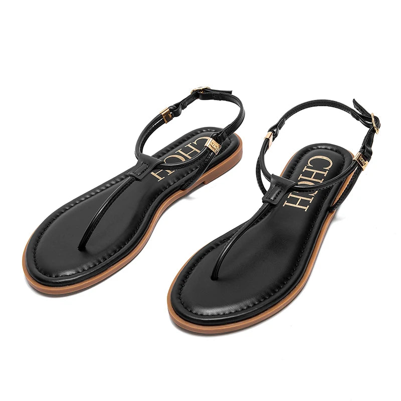 Brooke – Women’s Flat Sandals with Buckle Strap for Beach and Outdoor Wear