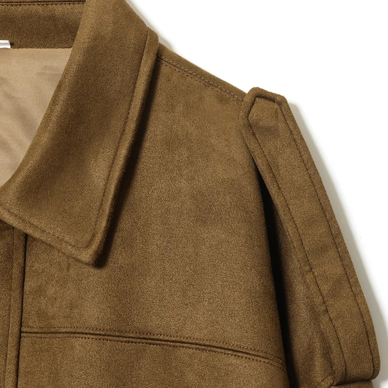 Dream – Women’s Oversized Suede-Feel Bomber Jacket with Drop Shoulders