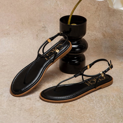 Brooke – Women’s Flat Sandals with Buckle Strap for Beach and Outdoor Wear
