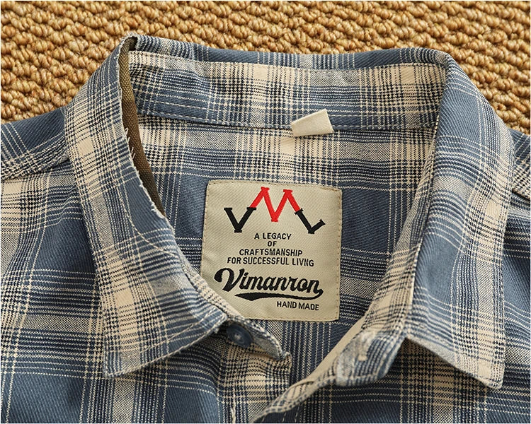 William – Men’s Cotton Plaid Short Sleeve Casual Work Shirt