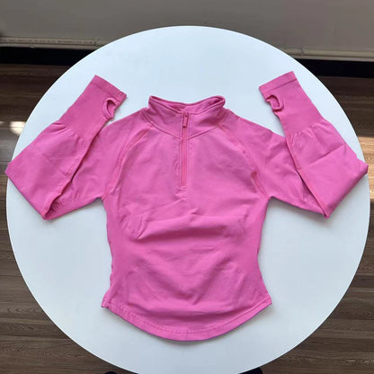 Edith – Women’s Half Zip Gym Jacket with Long Sleeves & Breathable Fit