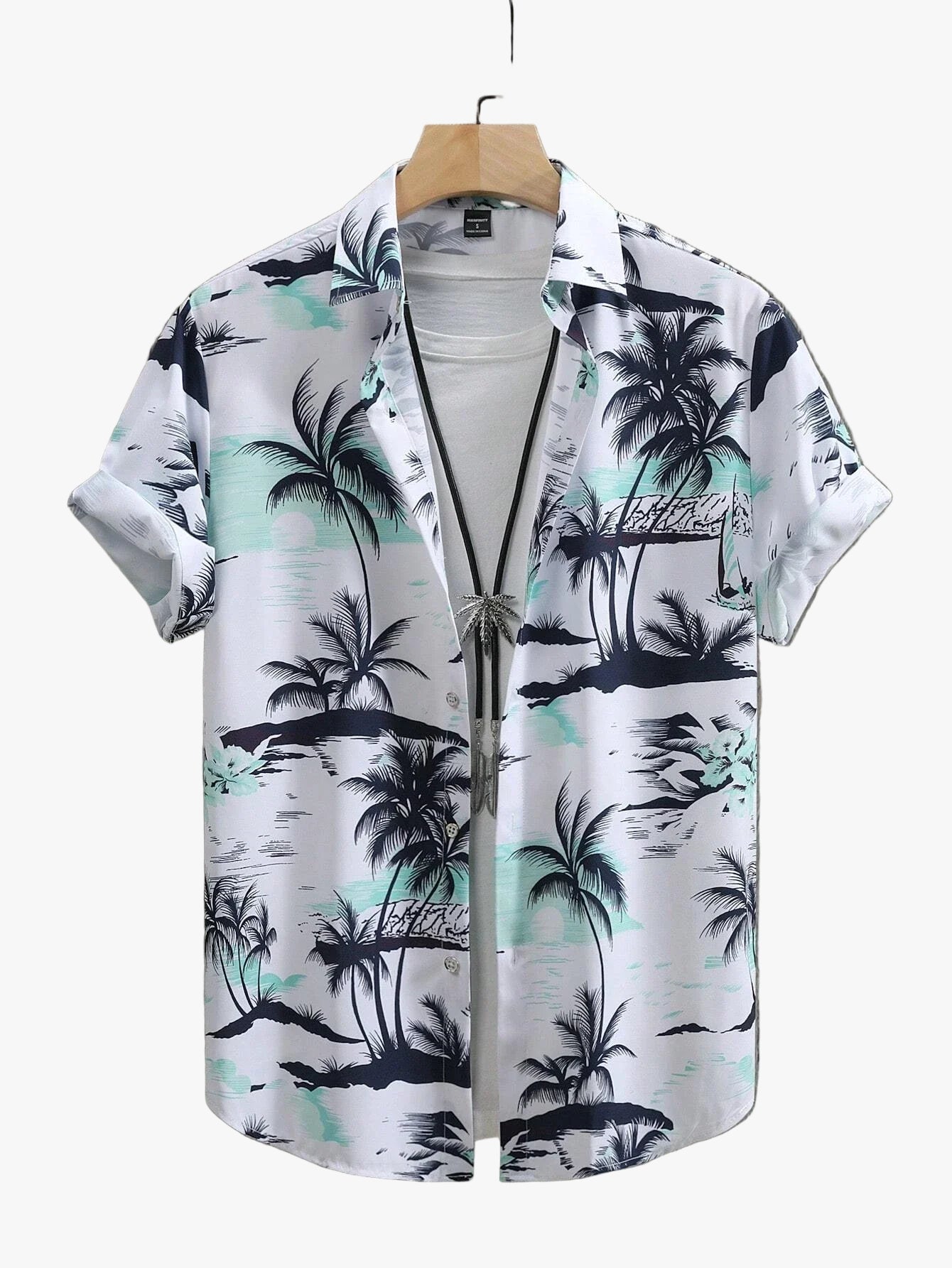 David – Men’s Tropical Print Short-Sleeve Button-Up Shirt