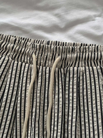 Arielle – Women’s High-Waisted Striped Wide-Leg Pants