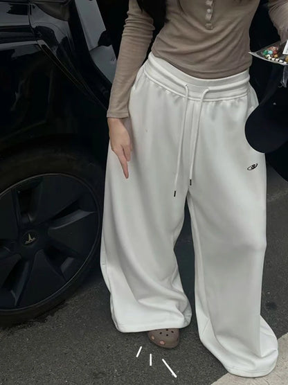 Maisie – Women’s Oversized Cotton Sweatpants High-Waisted Grey Trousers