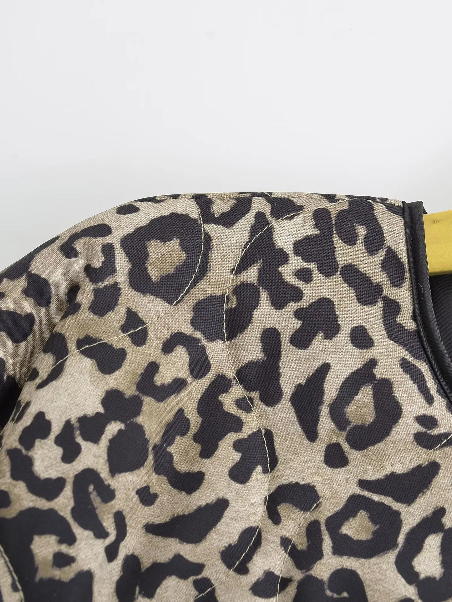 Myra – Women’s Leopard Print Oversized Jacket with Snap Buttons