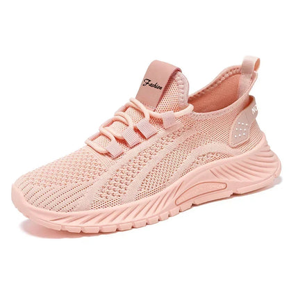 Ashlyn – Women’s Knit Mesh Breathable Casual Sneakers Lace-Up Shoes