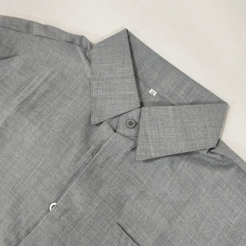 James – Men’s Casual Cotton Linen Short-Sleeve Button-Up Shirt