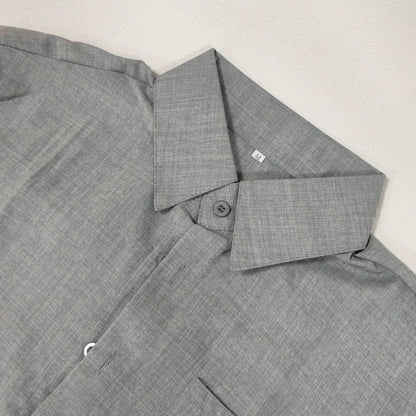 James – Men’s Casual Cotton Linen Short-Sleeve Button-Up Shirt