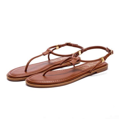 Brooke – Women’s Flat Sandals with Buckle Strap for Beach and Outdoor Wear