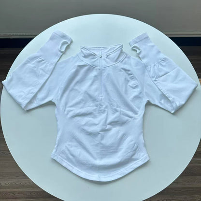 Edith – Women’s Half Zip Gym Jacket with Long Sleeves & Breathable Fit