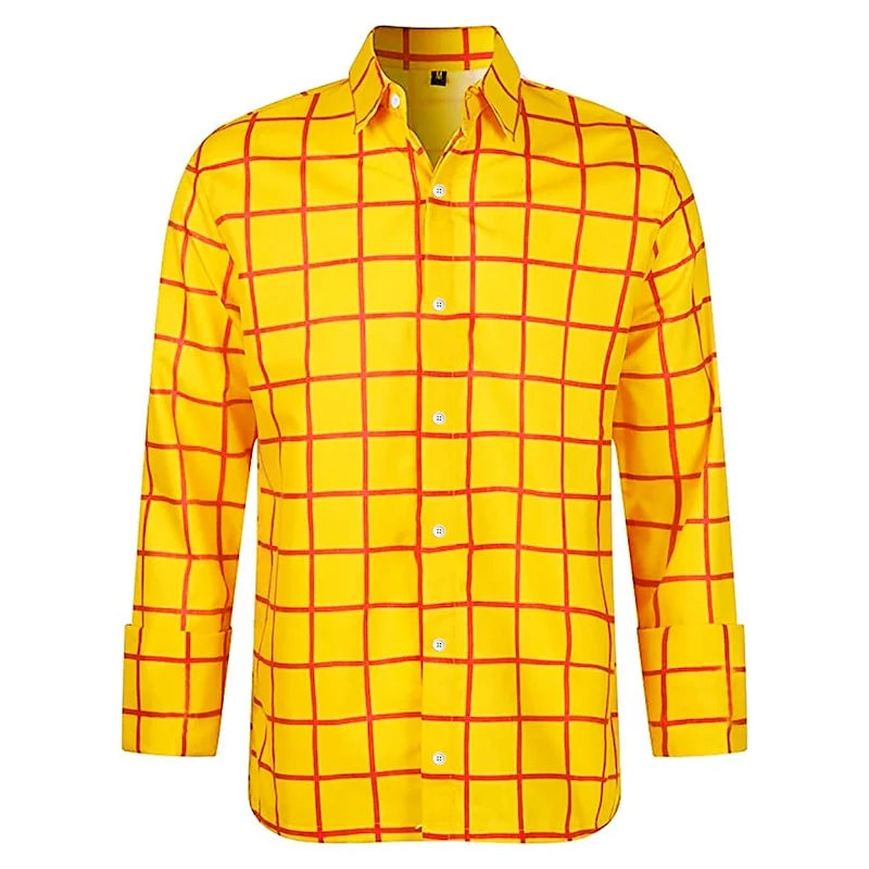 Brandon – Men’s Long Sleeve Checkered Shirt Casual Top
