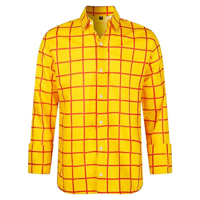 Brandon – Men’s Long Sleeve Checkered Shirt Casual Top