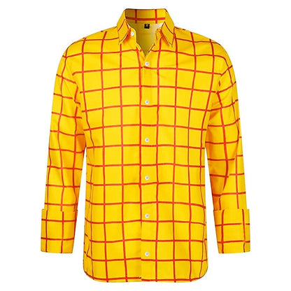 Brandon – Men’s Long Sleeve Checkered Shirt Casual Top