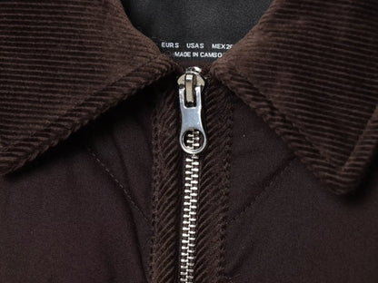 Liana – Women’s Diamond Quilted Zip-Up Jacket with Contrast Collar