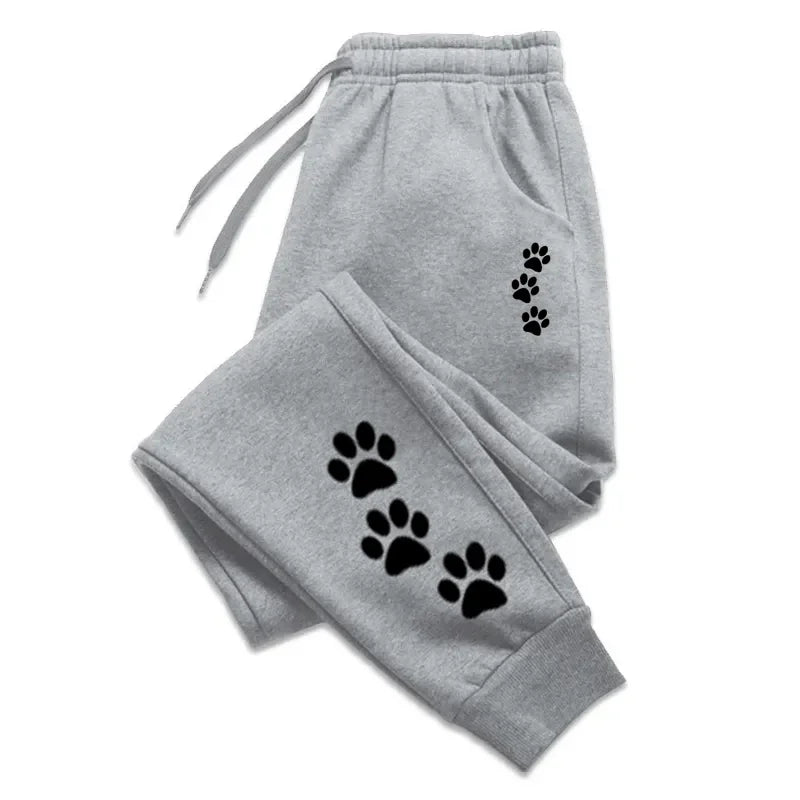 Talia – Women’s Paw Print Jogger Pants Soft Cotton Blend Sweatpants