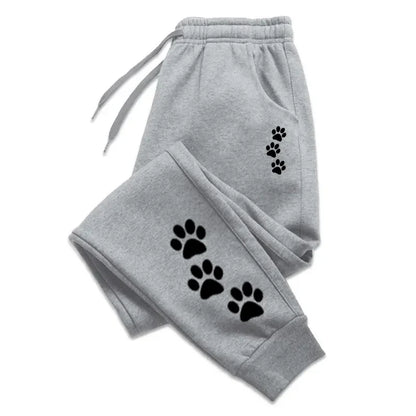Talia – Women’s Paw Print Jogger Pants Soft Cotton Blend Sweatpants