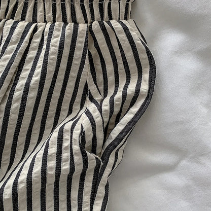 Arielle – Women’s High-Waisted Striped Wide-Leg Pants