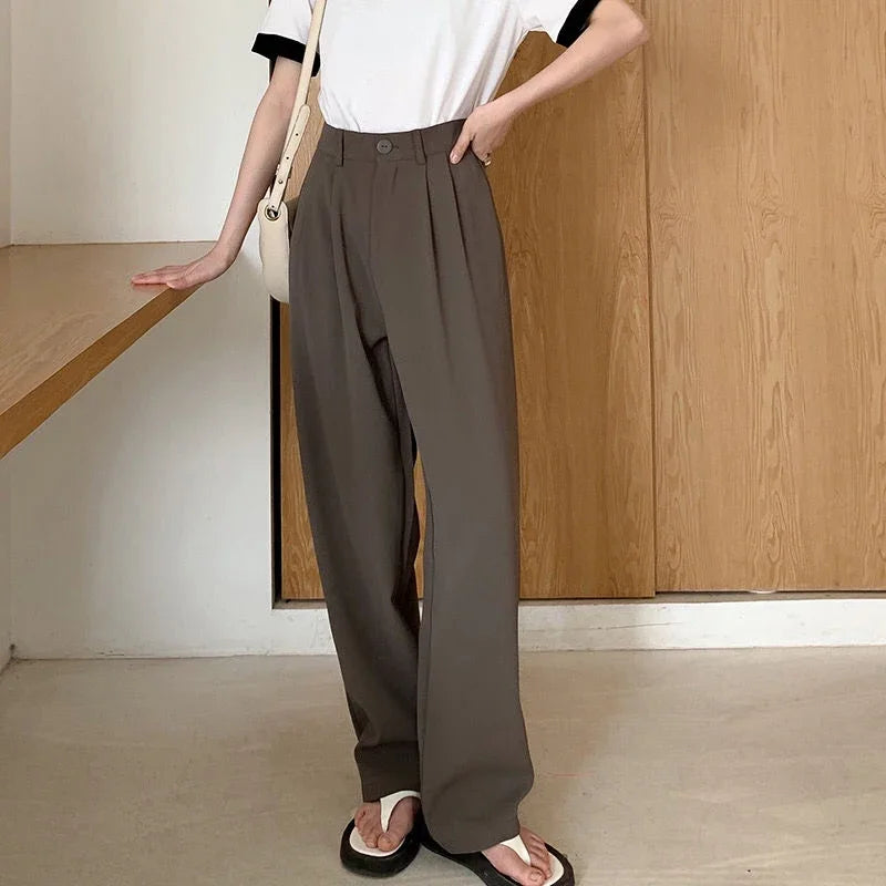 Joy – Women’s High-Waisted Pleated Wide-Leg Trousers