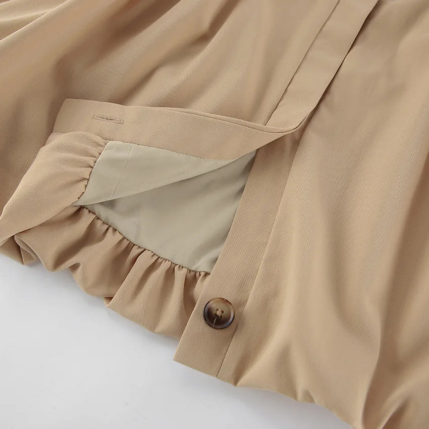 Amari – Women’s Pleated Cropped Jacket with Stand Collar