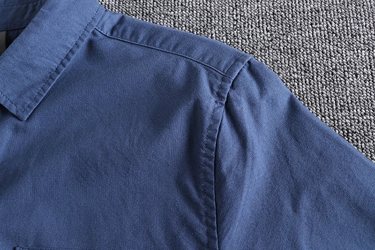 John – Men’s Oxford Cotton Long-Sleeve Casual Button-Down Shirt