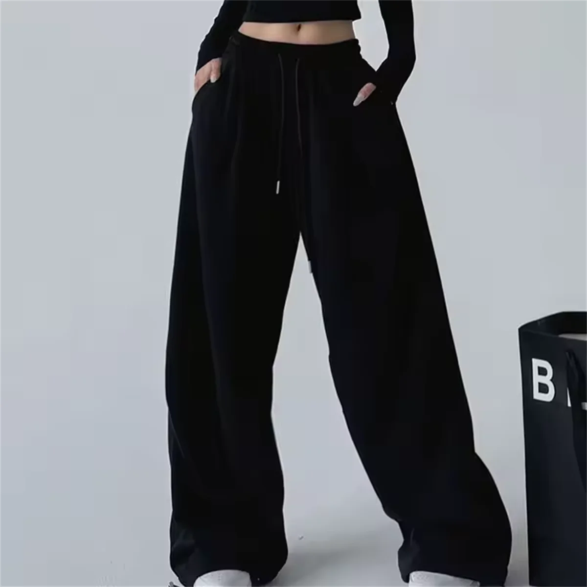 Mariah – Women’s Wide-Leg Sweatpants High-Waisted Cotton Lounge Pants