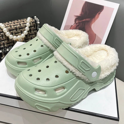 Aisha – Unisex Winter Padded Cotton Slippers with Thick EVA Sole