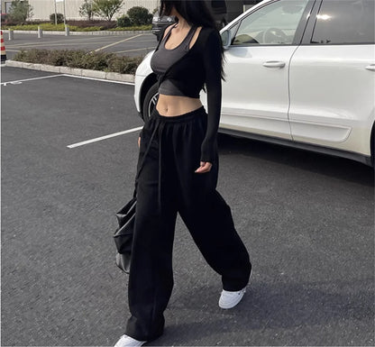 Mariah – Women’s Wide-Leg Sweatpants High-Waisted Cotton Lounge Pants