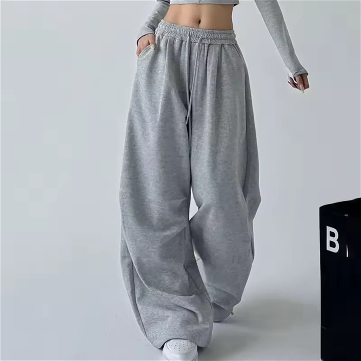 Mariah – Women’s Wide-Leg Sweatpants High-Waisted Cotton Lounge Pants