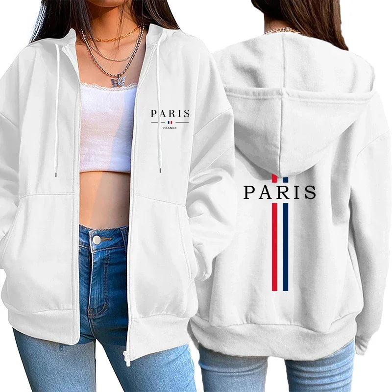 Kyla – Women’s Oversized Graphic Print Zip-Up Hoodie Jacket