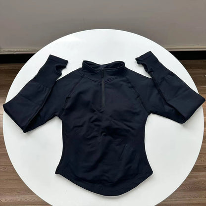 Edith – Women’s Half Zip Gym Jacket with Long Sleeves & Breathable Fit