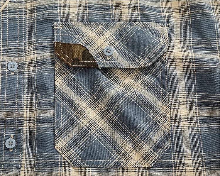 William – Men’s Cotton Plaid Short Sleeve Casual Work Shirt