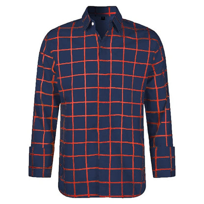 Brandon – Men’s Long Sleeve Checkered Shirt Casual Top
