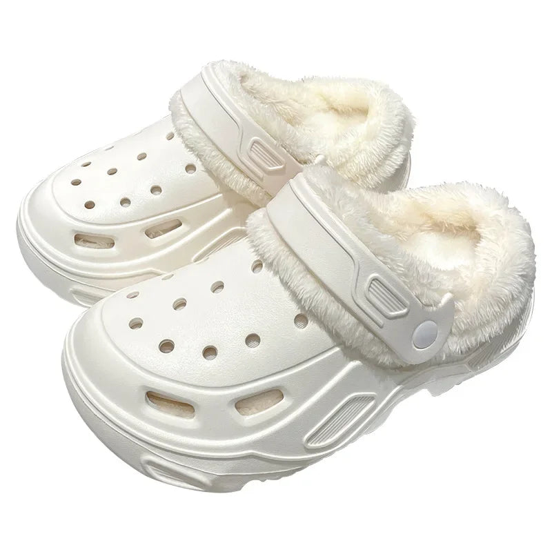 Aisha – Unisex Winter Padded Cotton Slippers with Thick EVA Sole