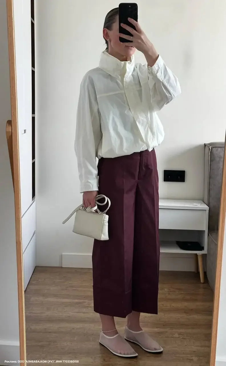 Sabrina – Women’s Windproof Cocoon Jacket with Hood and Stand Collar