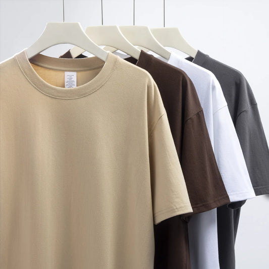 Samuel – Heavyweight Cotton Crew Neck T-Shirt Unisex Loose Fit White