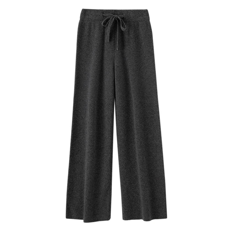 Annabelle – Women’s 100% Merino Wool Wide-Leg Knit Pants
