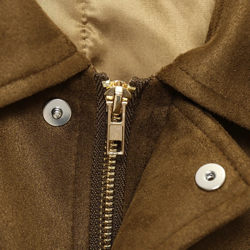 Dream – Women’s Oversized Suede-Feel Bomber Jacket with Drop Shoulders